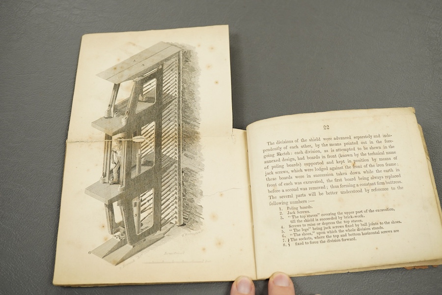 Thames Tunnel booklet; An Explanation of the Works of the Thames Tunnel, now completed from Rotherhithe to Wapping, 16th edition 1851, published Warrington & Co., 28, Strand, and sold at the tunnel, containing a number o